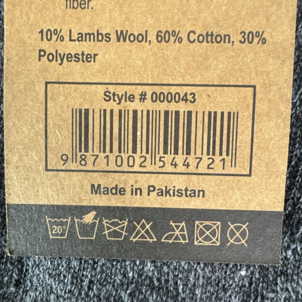 Lamb's Wool Blend Socks NEW Men's US 10-13 Lot of 2 Blue Black Calf Length 1391